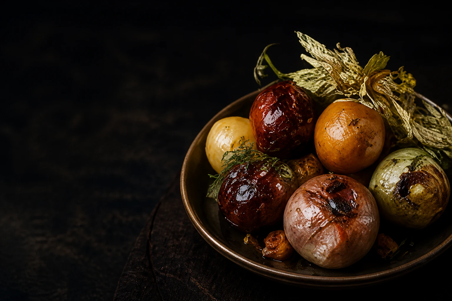 Website van Bistro De Haven met een sfeervol gedresseerd gerecht